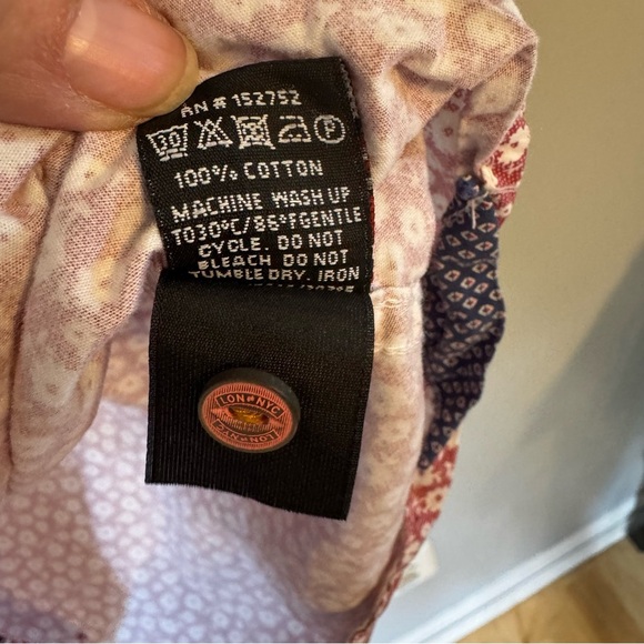 LON NYC Men’s Button Up Floral Print  Light Burgundy Camp Top Sz US L - Picture 8 of 8